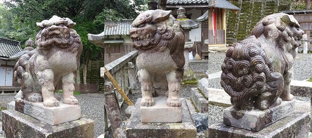 狛犬が復帰鎮座、地元石材店との共同作業の案件でした