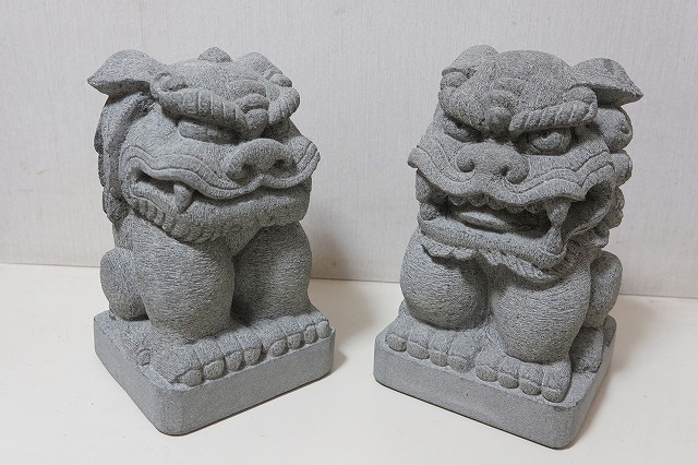 昔に戻し獅子狛犬で再現